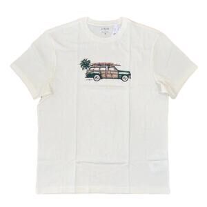 NWT J. Crew Men's Ivory W/Truck and Palm Tree Graphic Tee